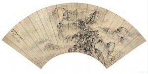 明-袁尚统《云山松寺图》
