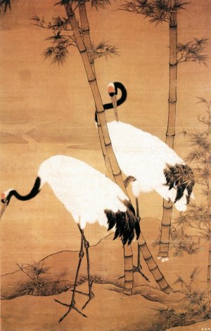 明 边景昭《双鹤图》