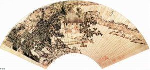明 陈洪绶 《烹茶图》扇面