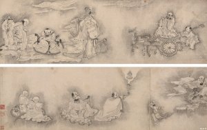 明 丁云鹏 《白描罗汉图手卷》