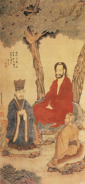 明 丁云鹏《三教图》