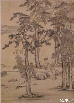 朱葵石像轴