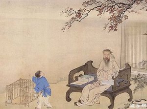 王士禛放鹇图卷