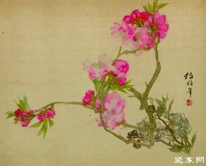 任伯年的作品《桃花》