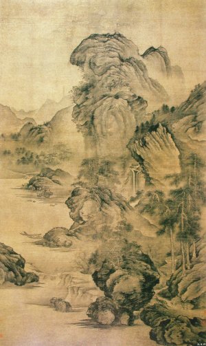 关仝《溪山幽居图轴》