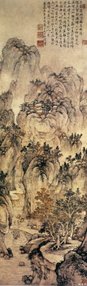 《山水图》杜琼