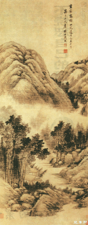 戴熙 《重峦密树图》