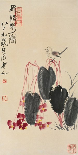 齐白石《鸟语花香》赏析
