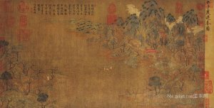 《游春图卷》选自《中国书画鉴赏辞典》