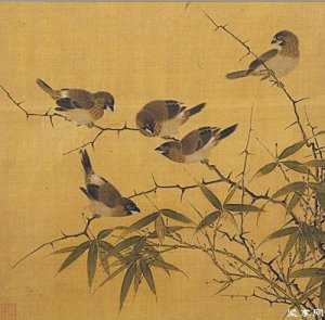 霜篠寒雏图页