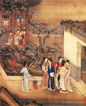 陈枚《月漫清游图》(之一二、 三、四)
