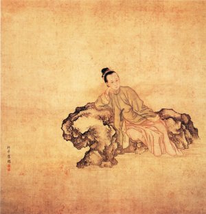 清代 崔错《李清照像》