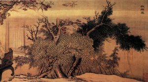 禹之鼎《王世祯放鹇图》