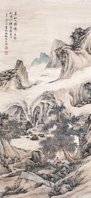 冯超然《观瀑图》