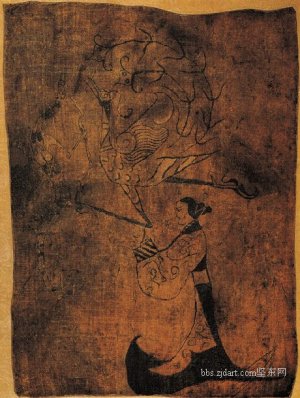 《人物龙凤帛画》 ——选自《中国书画鉴赏辞典