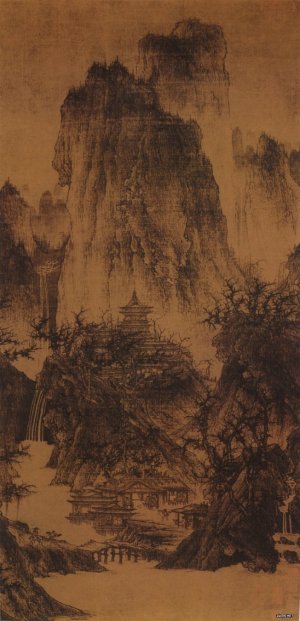 晴峦萧寺图