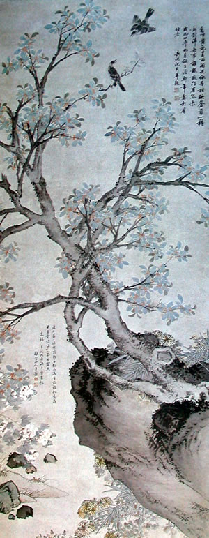 沈周《仿王渊花鸟图》
