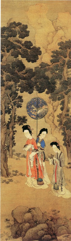 陈字《仕女图》(之一、二、二、四)