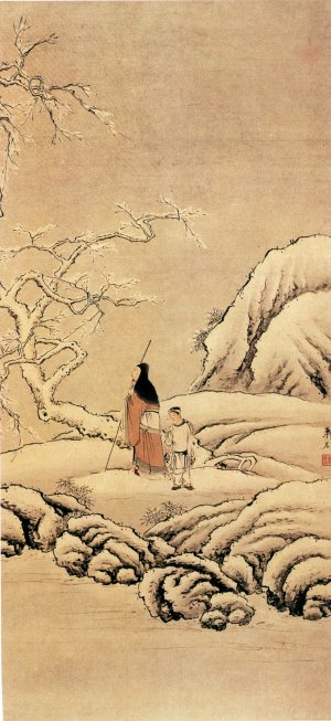萧晨《踏雪寻梅图》
