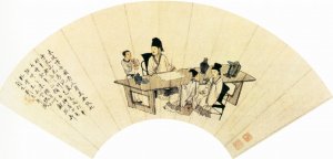 萧晨《东坡博古图》