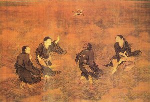 商喜的《四仙拱寿》图