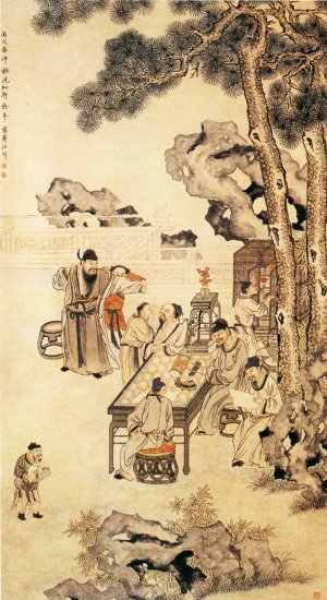 汪圻《五老图》
