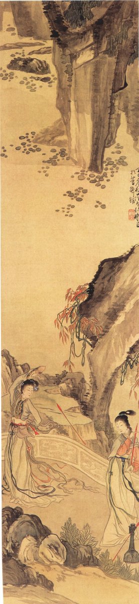 包栋《仕女图》(之一、二、三、四)