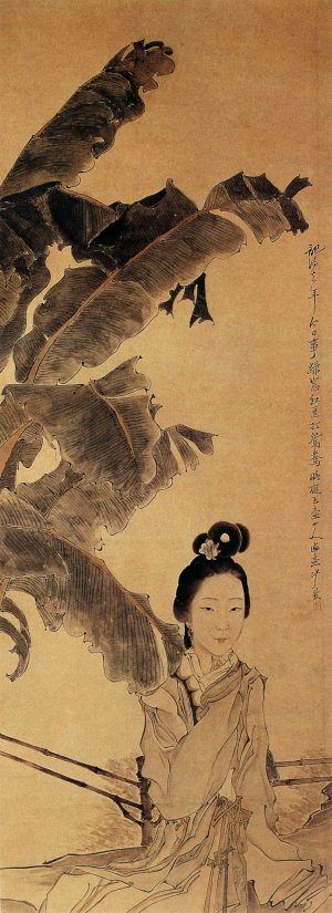 沙馥《芭蕉美人图》