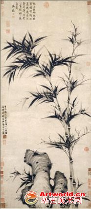 清閟阁墨竹图轴