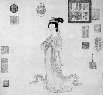 杜秋图（元代·纸本设色）