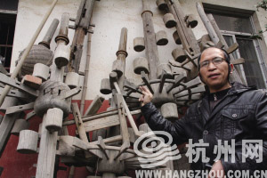 义乌有人收藏5000多件历代劳动工具