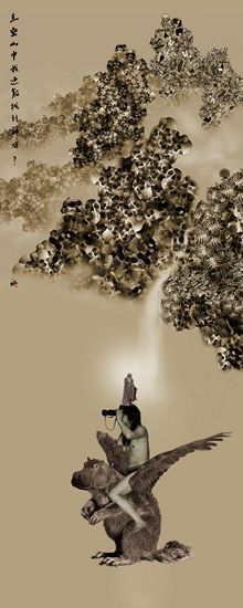 花鸟山水画披上现代外衣