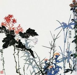 谈潘天寿名作《雁荡山花》的孪生现象