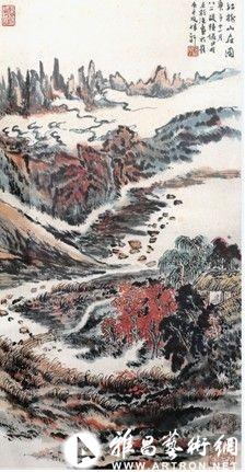 陆俨少《红梅山庄图》亮相传世拍卖