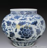 元青花缠枝牡丹纹大罐拍出5175万元