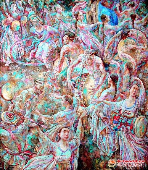 李贵男，《白山下》，200×180cm，布面油画，1992，估价：500,000-700,000RMB