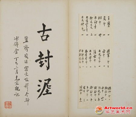 2012西泠春拍古籍精品：吴大澂、王大炘批陈介祺旧藏古封泥拓片