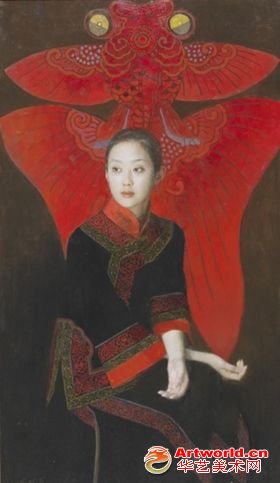 陈衍宁《等待蓝天》147×81cm