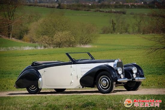 1938年的布加迪57C型斯泰尔维奥敞篷车。