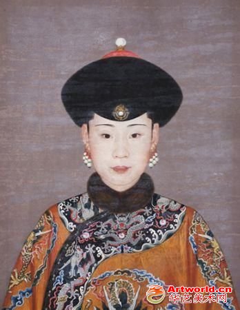 郎世宁《纯惠贵妃像》 在香港邦瀚斯的拍卖会上以3990万港元成交