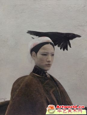 何多苓 《乌鸦是美丽的》1988年 油彩 画布 89.9×70cm 成交价：1380万元