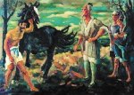 徐悲鸿油画《九方皋》被质疑伪作