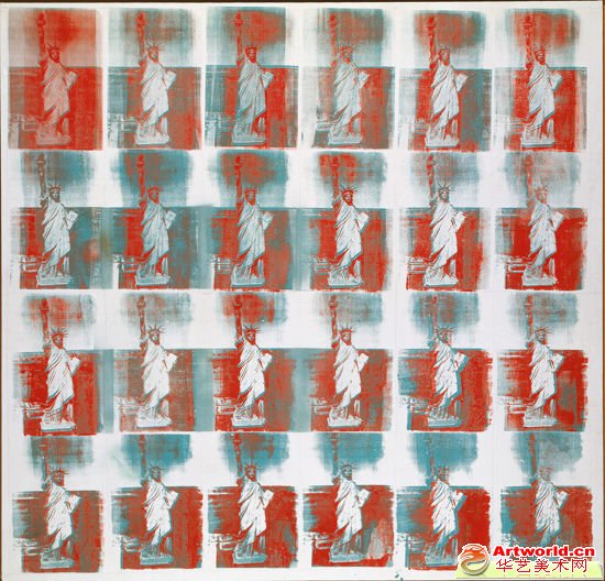 沃霍尔-自由女神像-丝网印刷--197.5-x-205.7-cm-1962年-纽约佳士得供图
