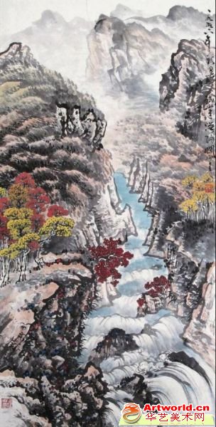 关山月 晴峦秋意浓