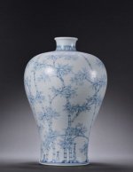 清雍正青花淡描双勾竹纹梅瓶惊艳亮相春拍