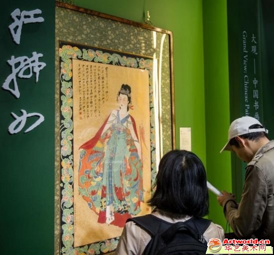 北京占了全国前十个城市拍卖总成交额的一半，图为中国嘉德春拍中上拍的张大千作品